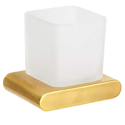 Стакан с держателем настенный lounge bg золото брашированное remer