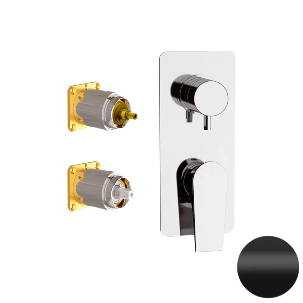 Смеситель для душа Daniel Diva DV612D2KB15, чёрный матовый