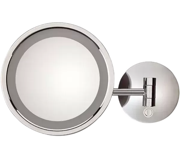 Косметическое зеркало с led подсветкой и выключателем круглое 21см cr хром remer
