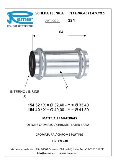 муфта универс RR 154 d 32 хром