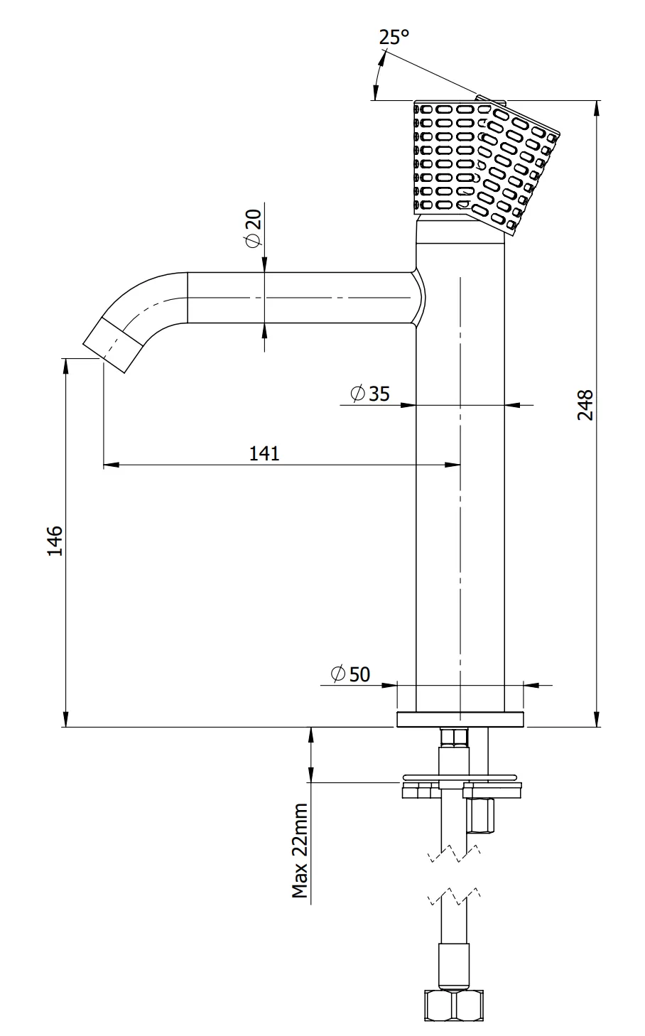 Смеситель для раковины Remer Celebrity CEC12ADO, золото глянцевое