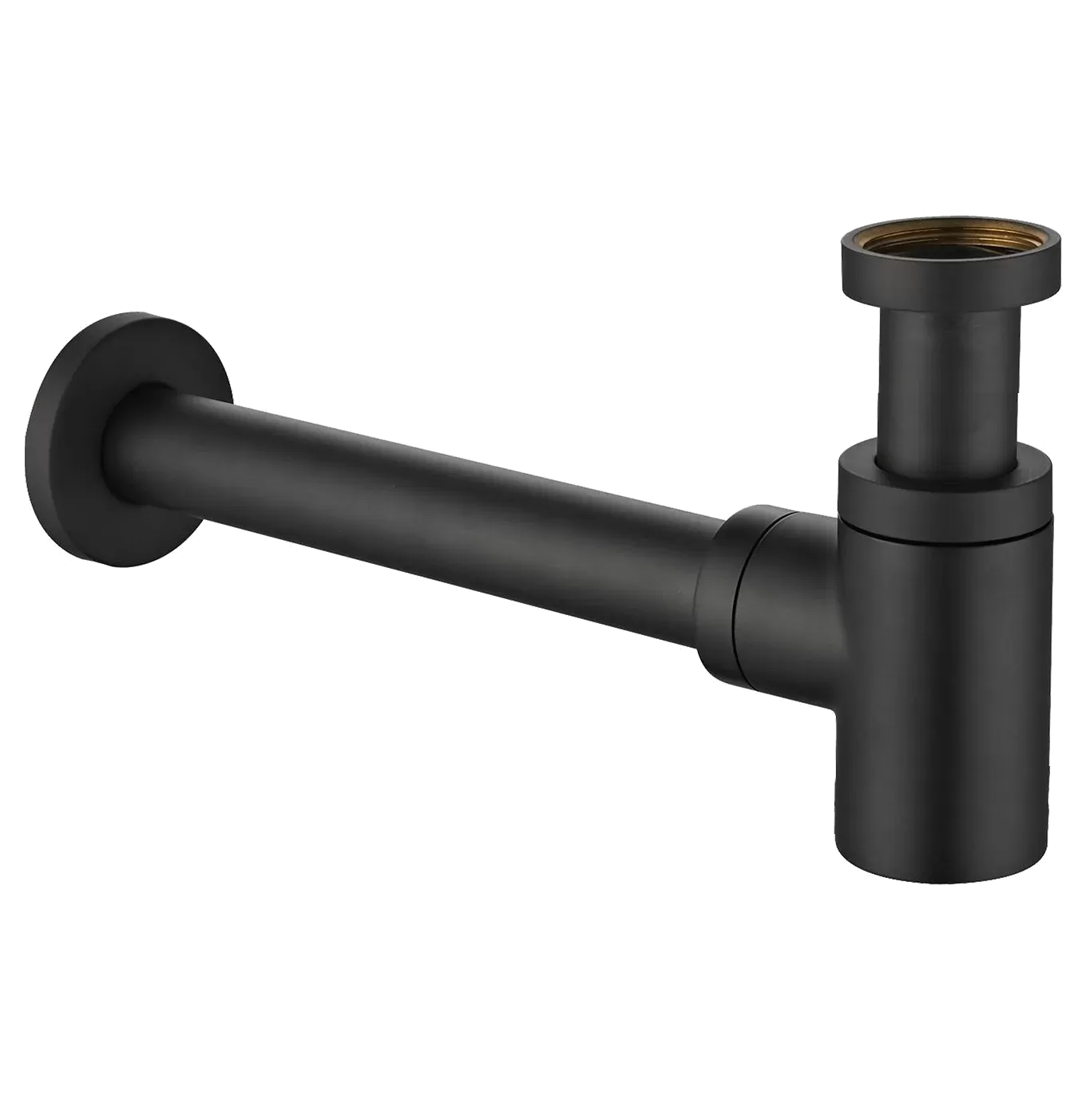 Сифон для раковины короткий латунь 1 1/4" no черный матовый remer