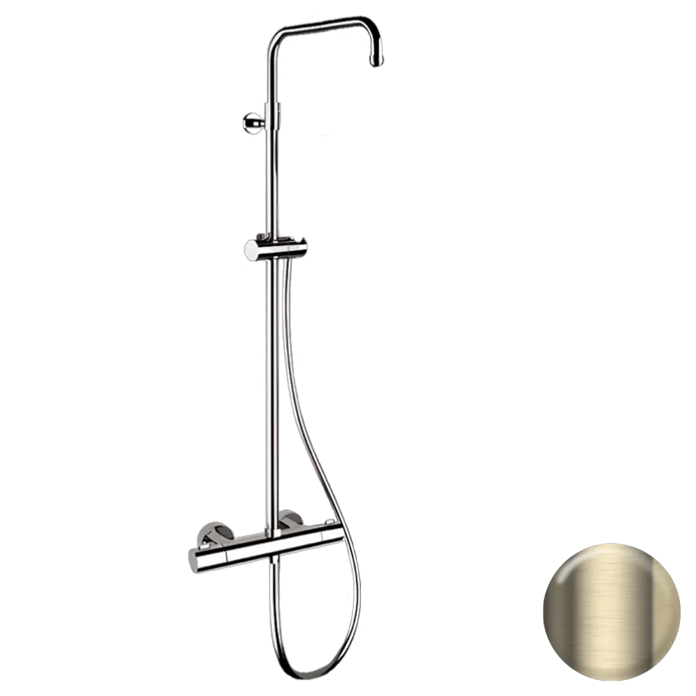Душевая система термостатическая Remer Elegance EQ32ASSDCH, шампань брашированная PVD