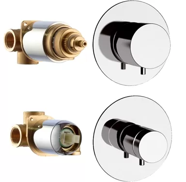 Смеситель для ванны/душа термостатический на 4 потока скрытый монтаж (скрытая часть в комплекте) minimal cr хром remer