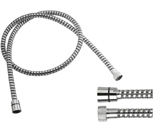 Шланг для душа из pvc конусная гайка 150см cr хром remer