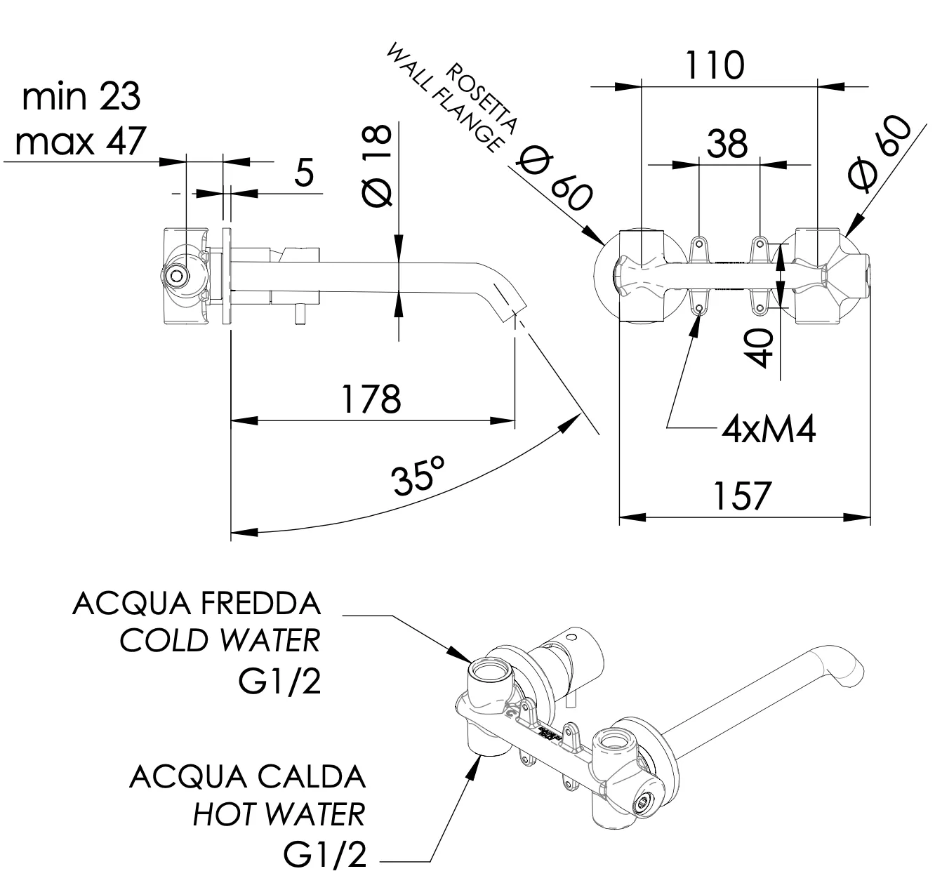Смеситель для раковины Daniel Tokyo TK632PLDP, золото брашированное
