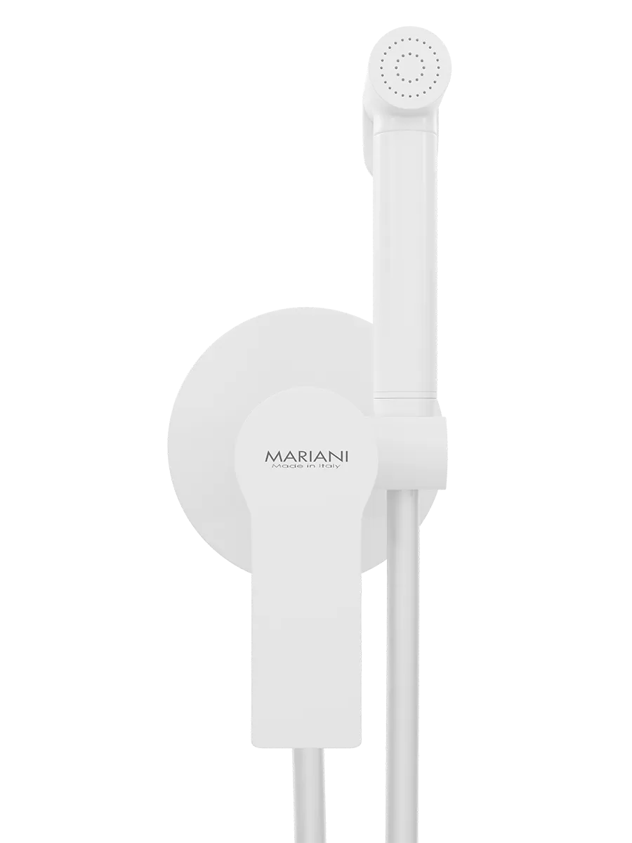 Гигиенический душ со смесителем Mariani Kali B37185KLW, белый матовый