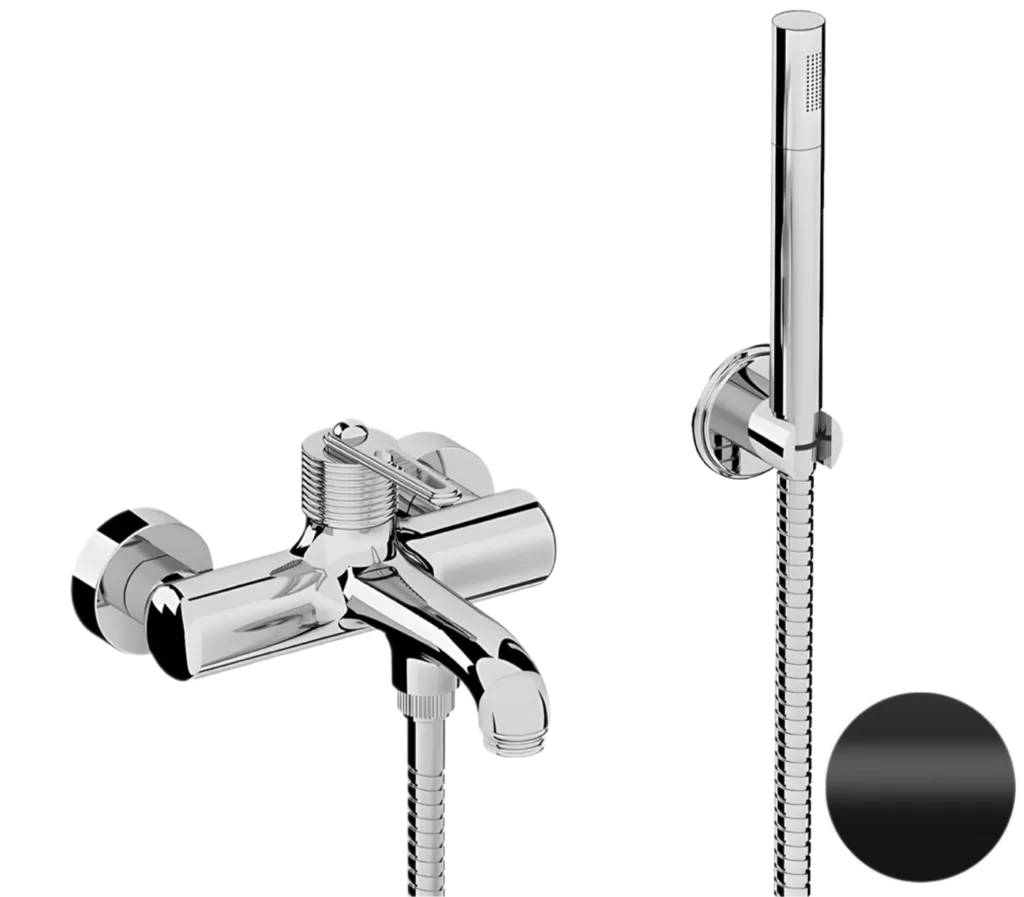 Смеситель для ванны Daniel Brooklyn BY61015, чёрный матовый