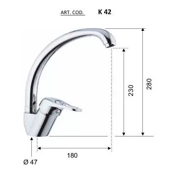 Смеситель для кухни kiss cr хром remer