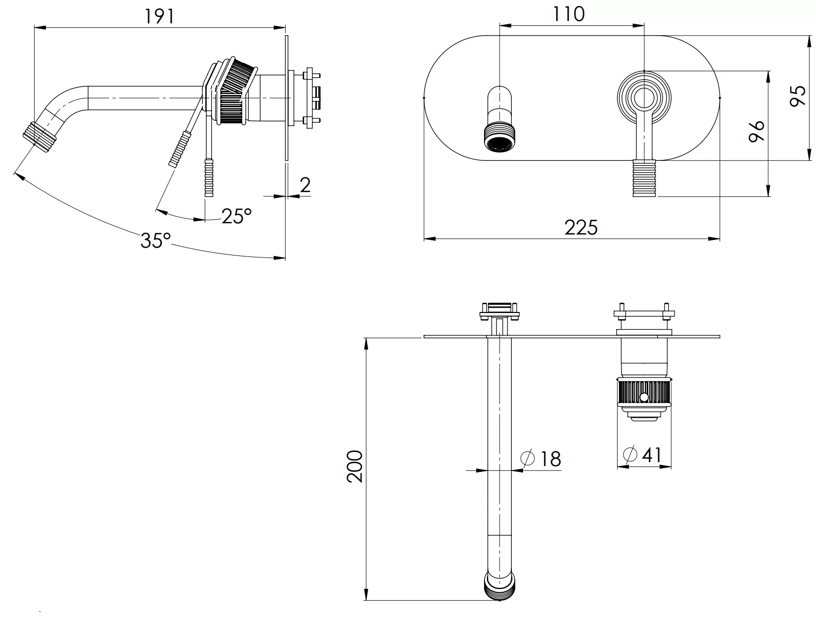 Смеситель для раковины Remer Atelier AL15LWBRP, медь брашированная