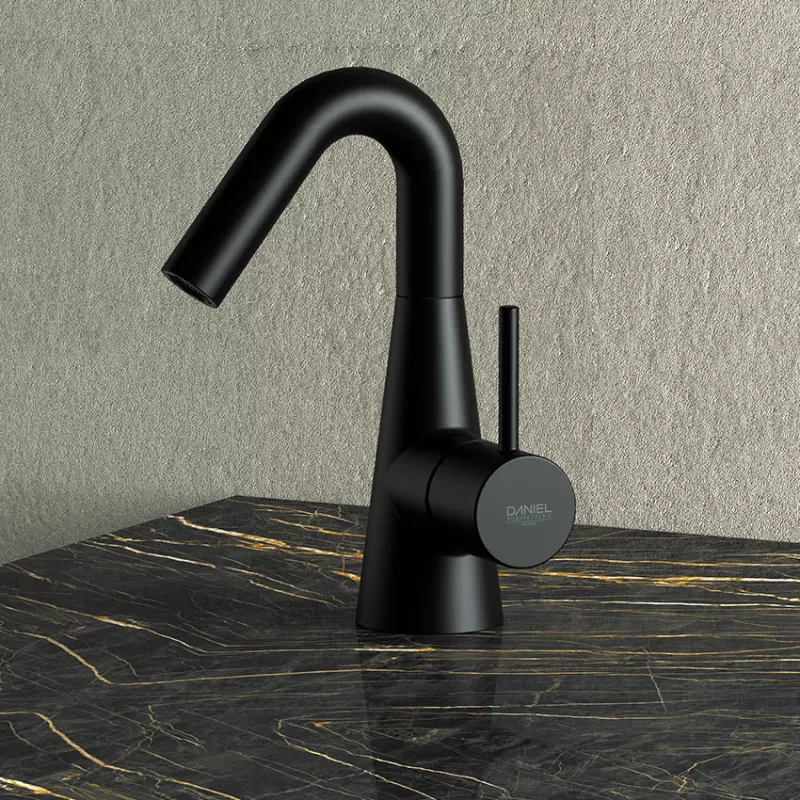 Смеситель для раковины Daniel Swing SG606N15, чёрный матовый, шт