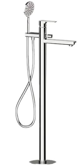 Смеситель для ванны напольный с душевым набором (скрытая часть в комплекте) energy cr хром remer
