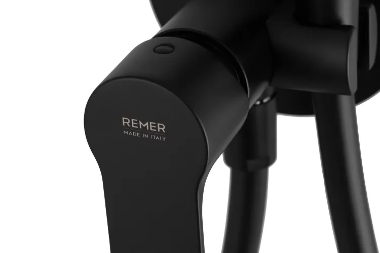 Гигиенический душ со смесителем скрытого монтажа (душевой шланг и скрытая часть в комплекте) energy no черный матовый remer