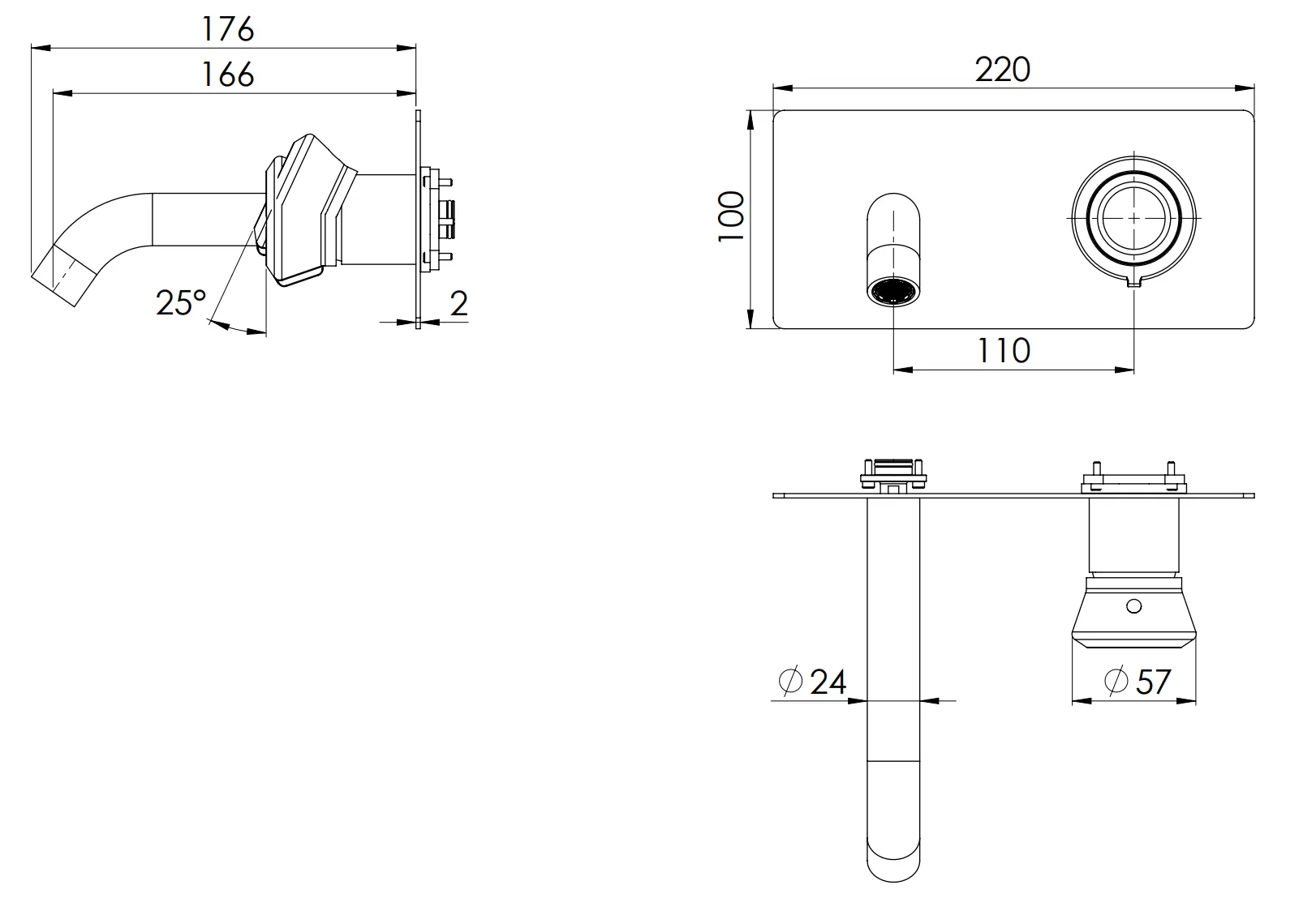 Смеситель для раковины Remer Element ET15WBNO, черный матовый