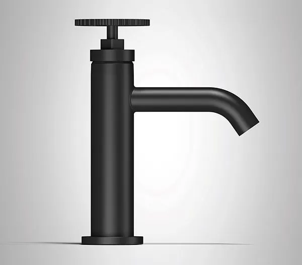 Смеситель для раковины с донным клапаном chrono no черный матовый remer