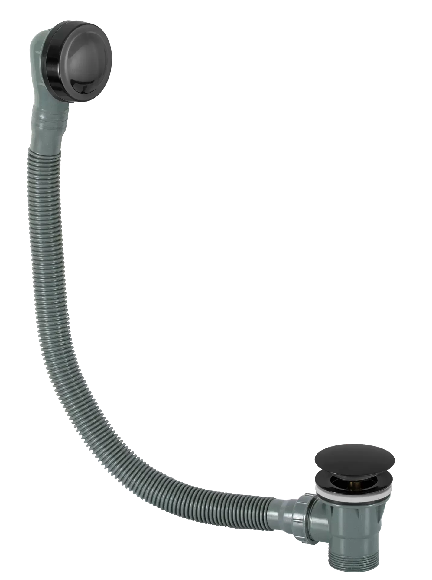 Слив-перелив автомат для ванны click-clack без сифона cfp черный хром брашированный remer