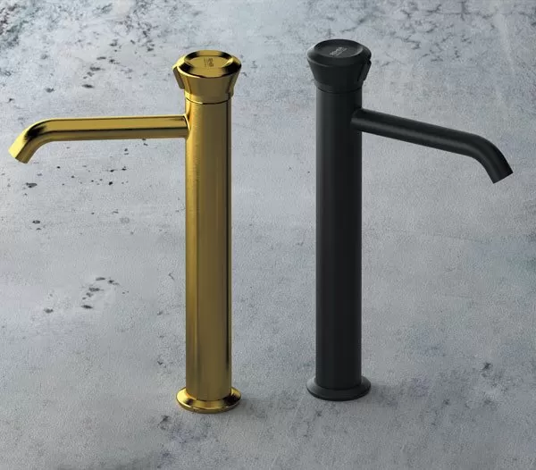 Смеситель для раковины высокий element bg золото брашированное remer