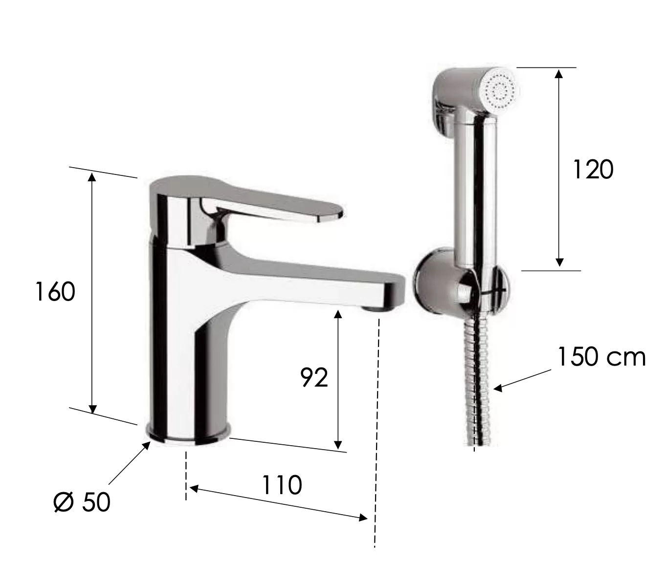 Смеситель для раковины REMER Winner W10SHW, хром, шт
