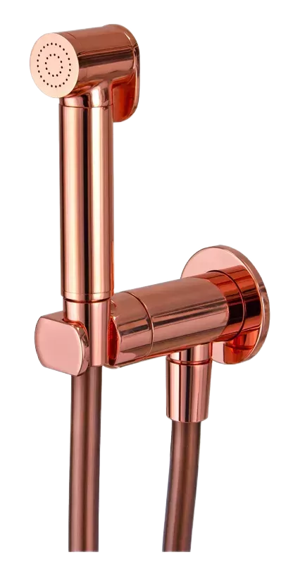 Гигиенический душ с прогрессивным смесителем скрытого монтажа (душевой шланг и скрытая часть в комплекте) minimal rl медь блестящая remer