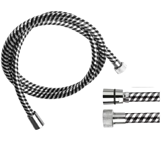 Шланг для душа biflex pvc черный\хром конусная гайка 150см no черный матовый remer
