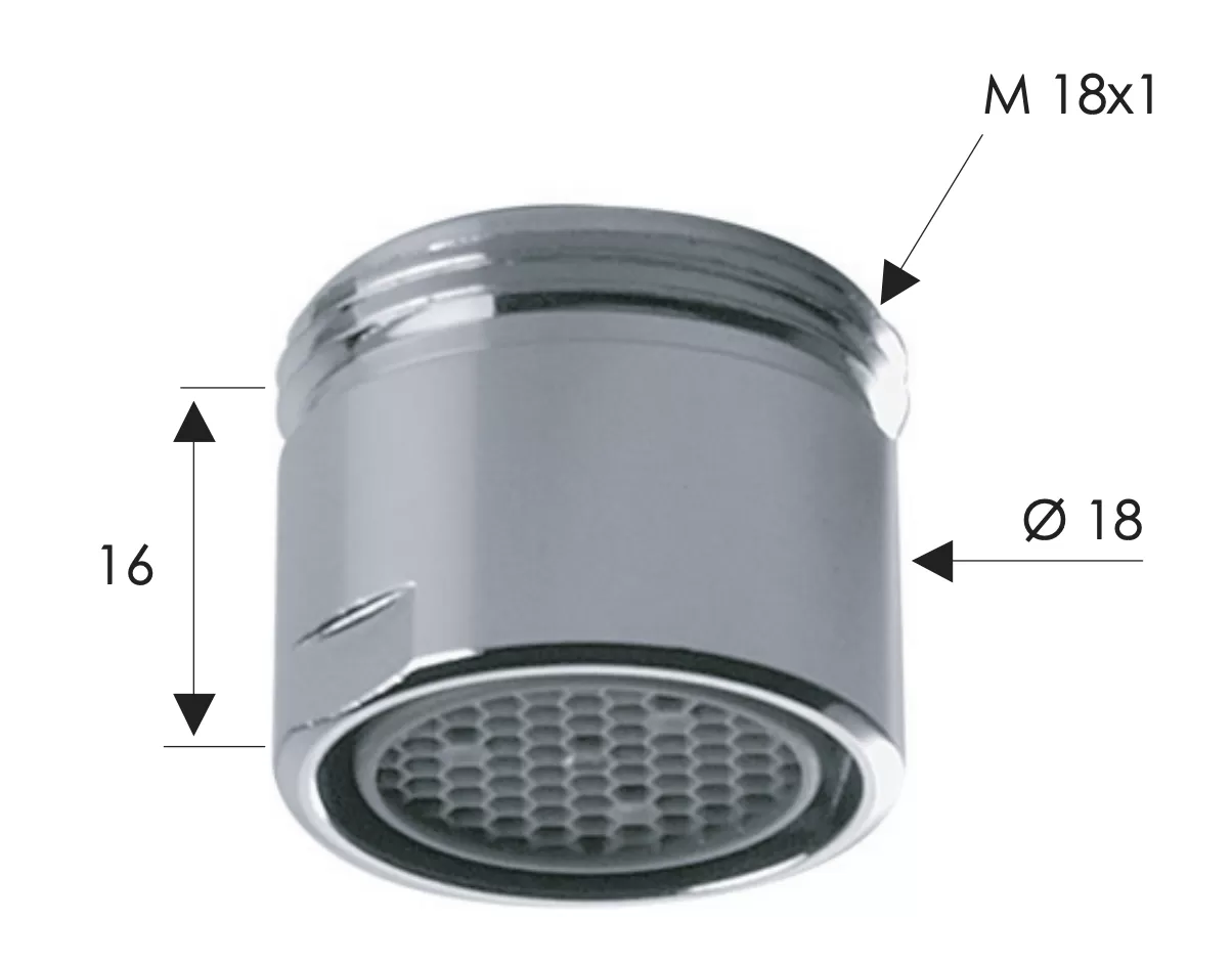 Аэратор m18 cr хром remer