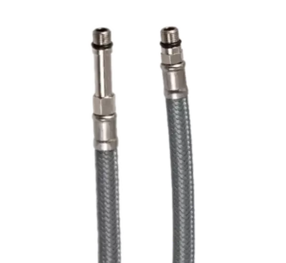 Гибкая подводка для смесителя длинный и короткий штуцеры пара  40 сантиметров Г1/2"-М10 FLEXITALY remer