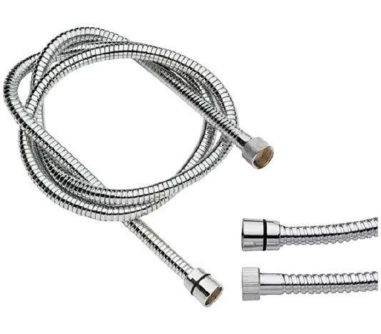 Шланг для душа в двойной усиленной оплетке конусная гайка 150см cr хром remer