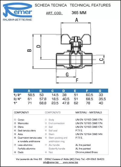 кран 1/2" RR_шш бабоч 365MM