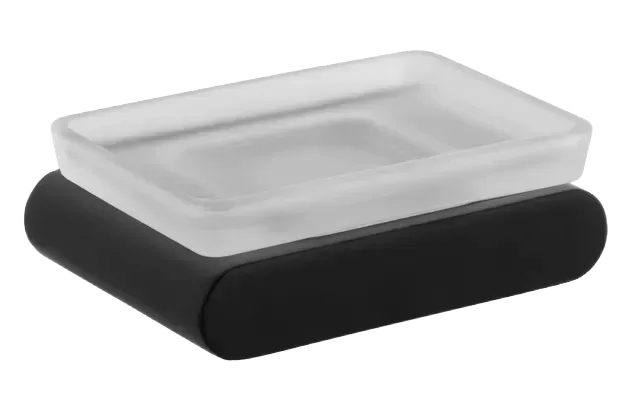 Мыльница настенная с держателем lounge no черный матовый remer