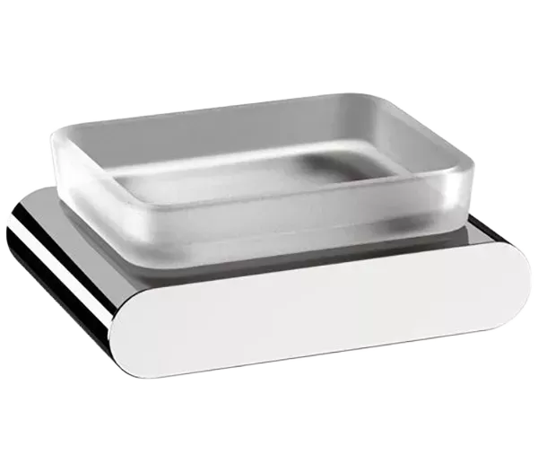 Мыльница настенная с держателем lounge cfp черный хром брашированный remer