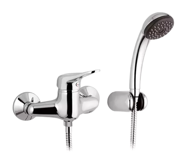 Смеситель для душа с душевым набором kiss cr хром remer