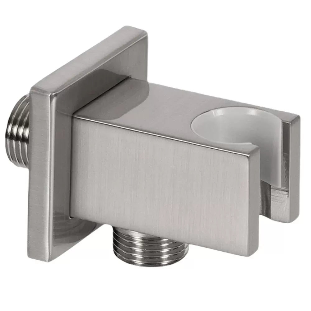 Подключение для душевого шланга с держателем xv никелированная сталь remer