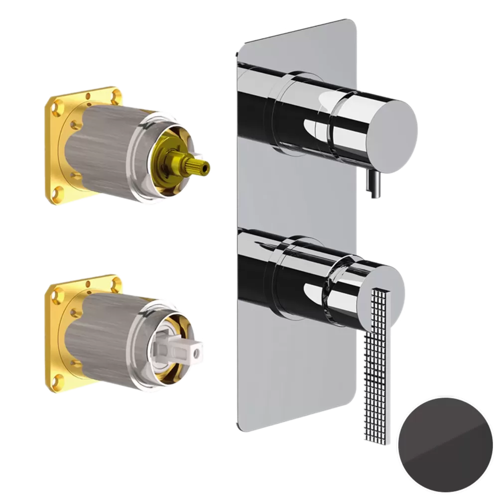 Смеситель для душа Daniel Club ANC612D2KBCF, черный хром