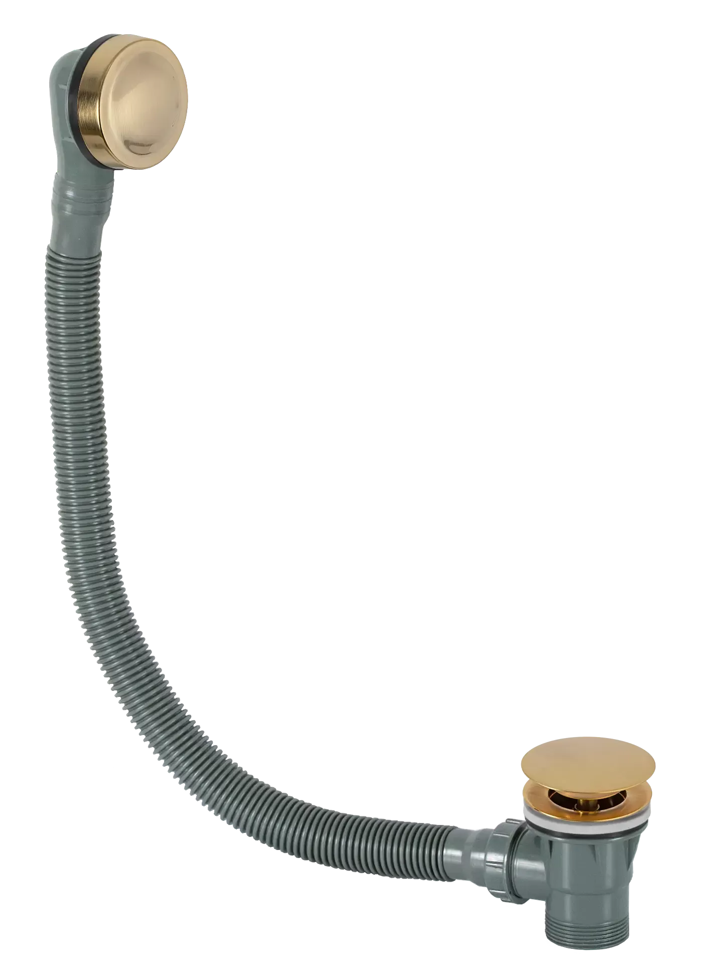 Слив-перелив автомат для ванны click-clack без сифона bg золото брашированное remer