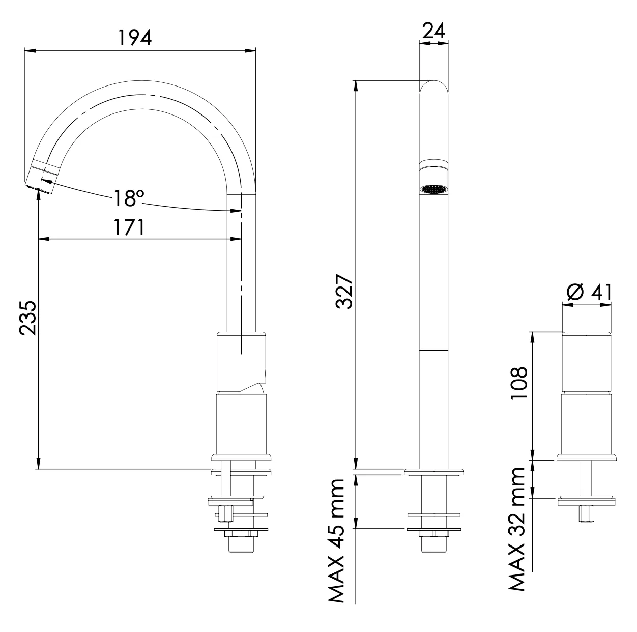 Смеситель для раковины Daniel Trilogy TG655LDP, золото брашированное, шт