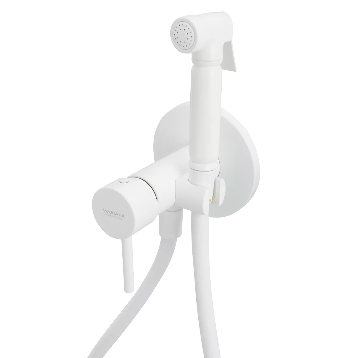 Гигиенический душ со смесителем Mariani Next B37185NXW, белый матовый