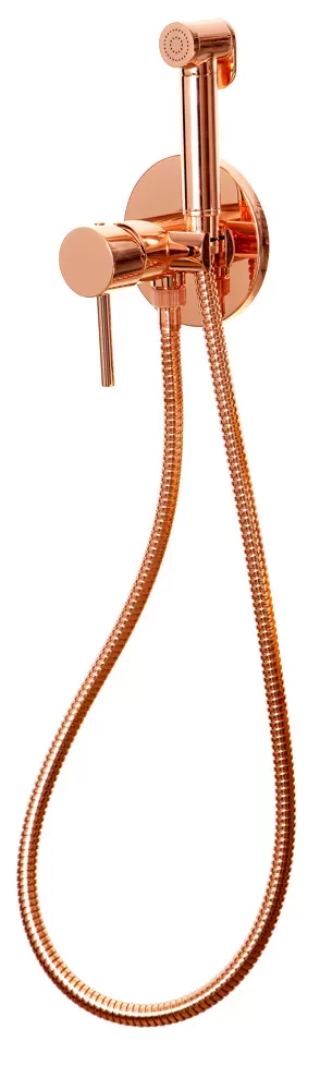 Гигиенический душ со смесителем скрытого монтажа (душевой шланг и скрытая часть в комплекте) x style rl медь блестящая remer