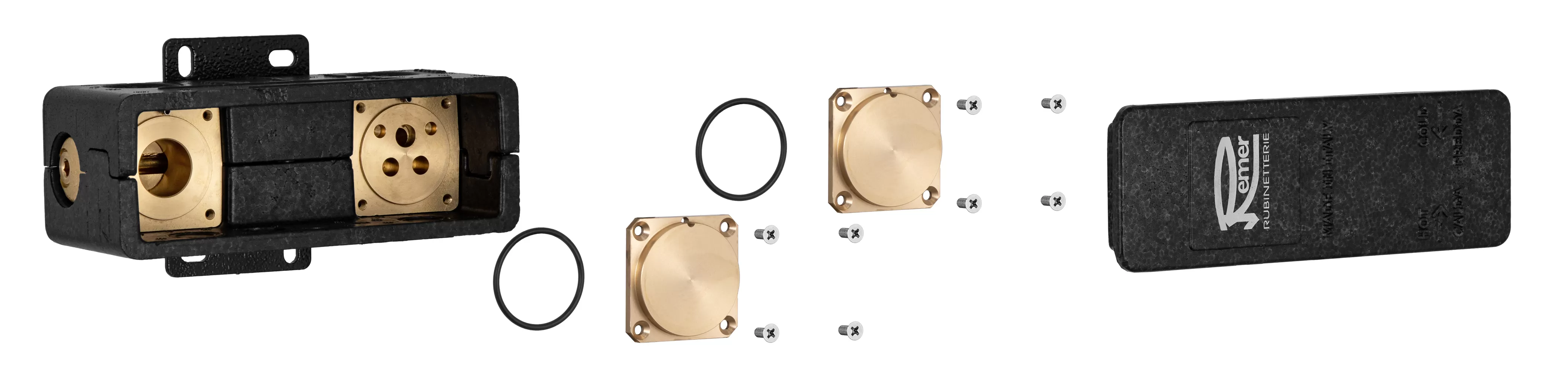 Монтажная коробка для встраиваемых смесителей на раковину (для ххx15kb) bo белый матовый remer