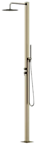 Душевая колонна со смесителем напольная верхний душ 30см OUTDOOR ss нержавеющая сталь remer