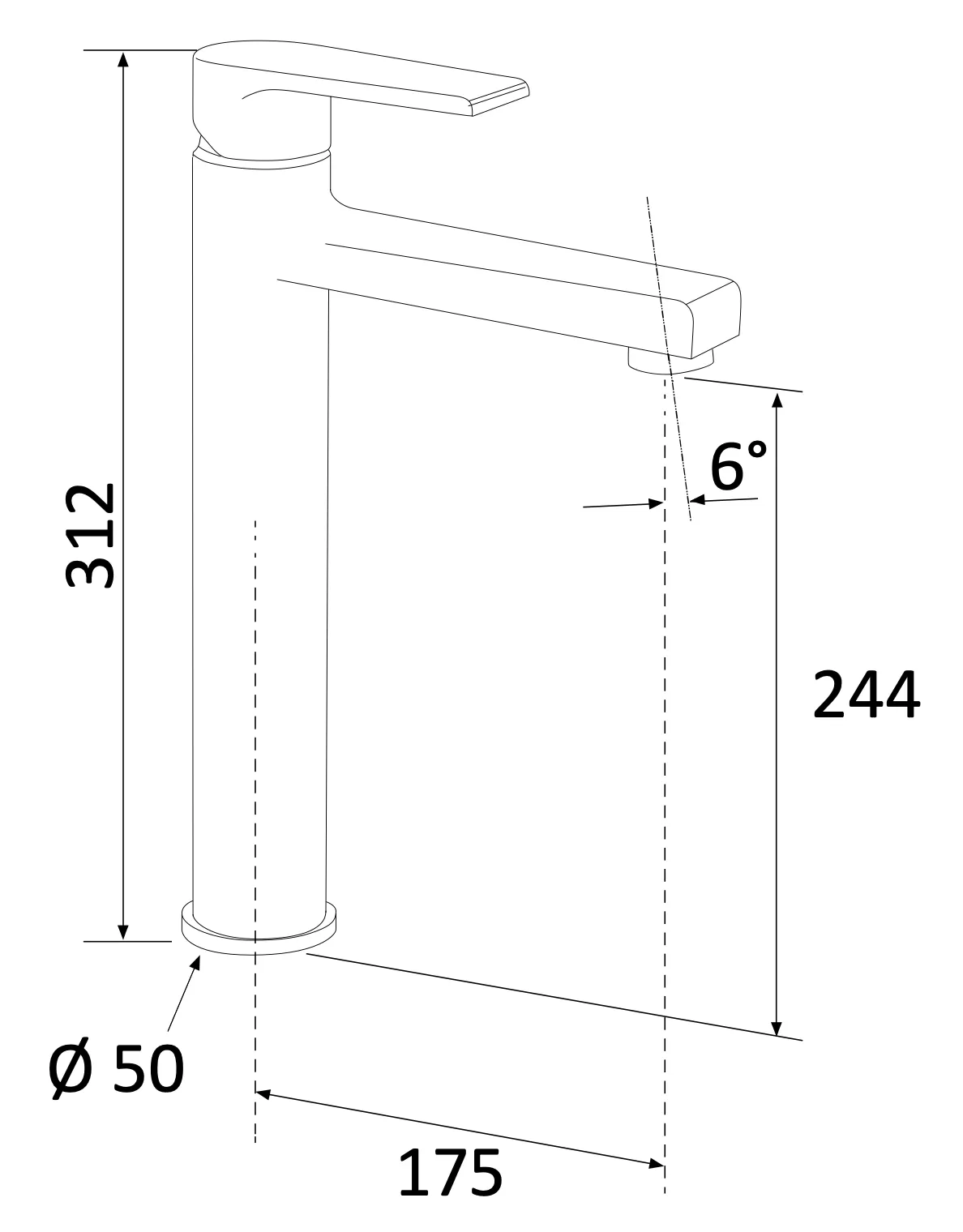 Смеситель для раковины Mariani Artic A00398AT12