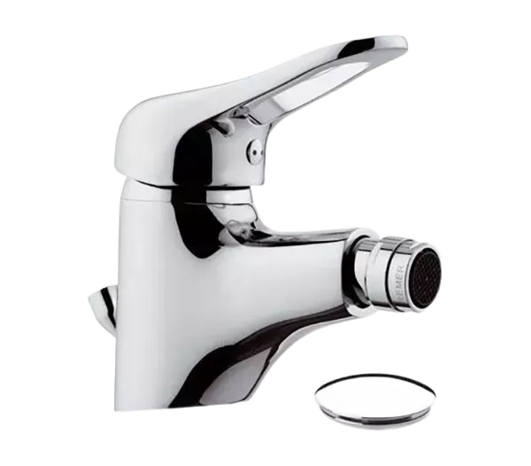 Смеситель для биде с донным клапаном kiss cr хром remer