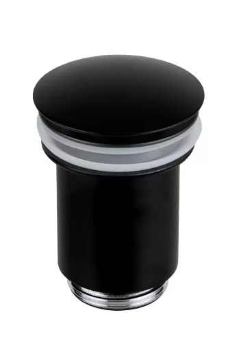 Донный клапан click-clack с переливом 1 1/4" no черный матовый remer