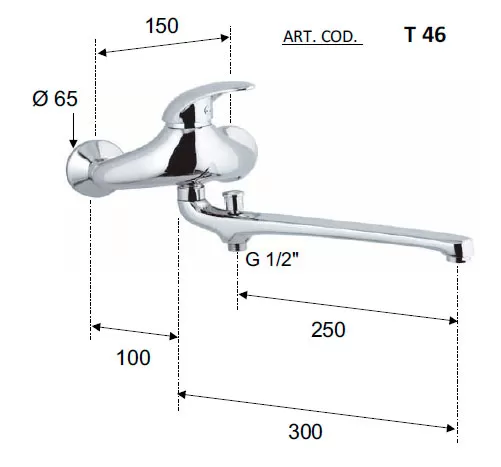 Смеситель T 46 (для ванны)