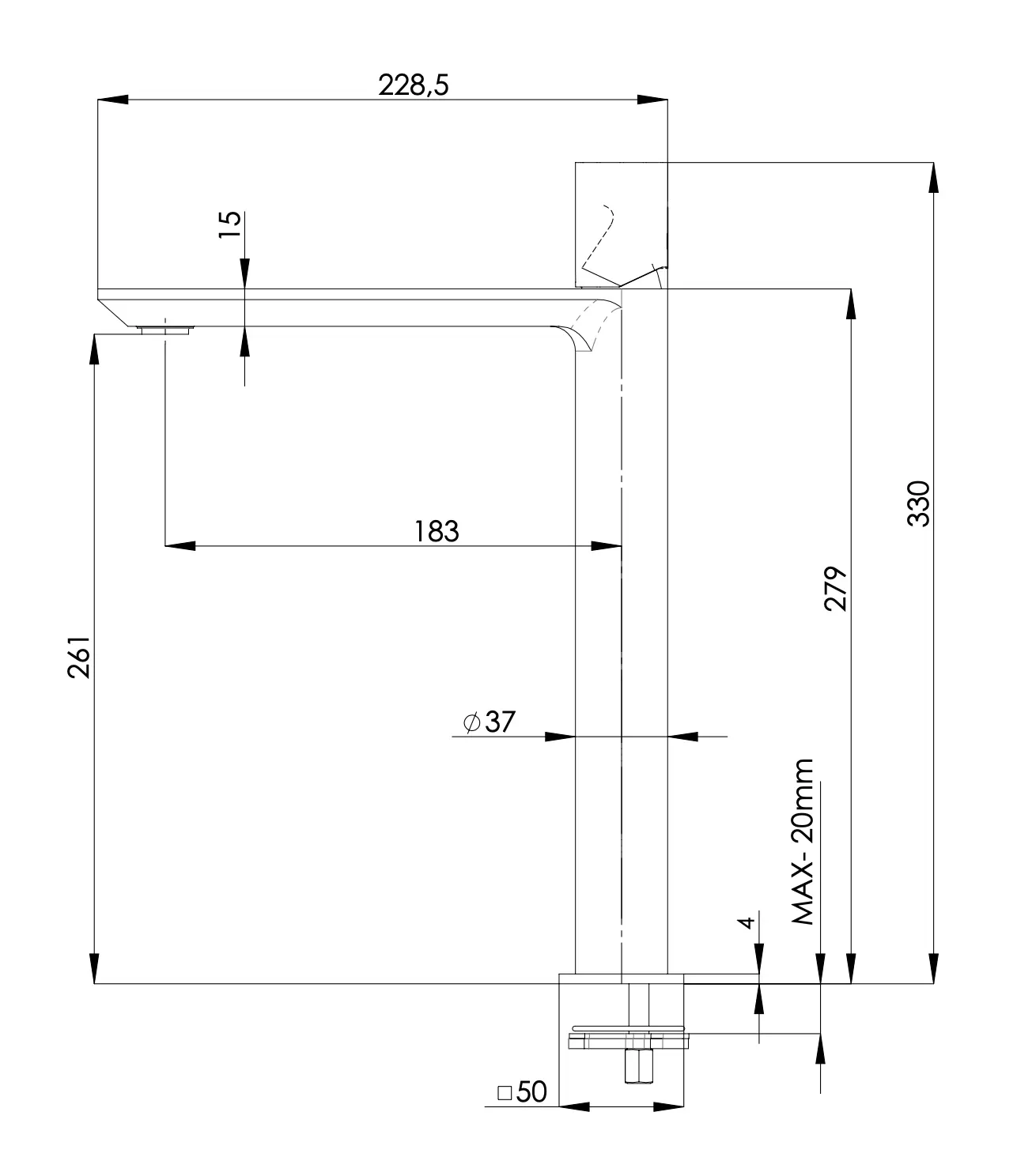 Смеситель EG 5 12 LXL для умывальника