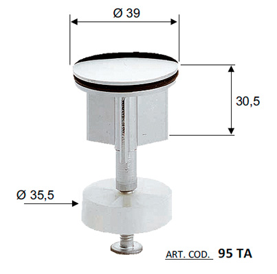 Пробка для 95l cr хром remer