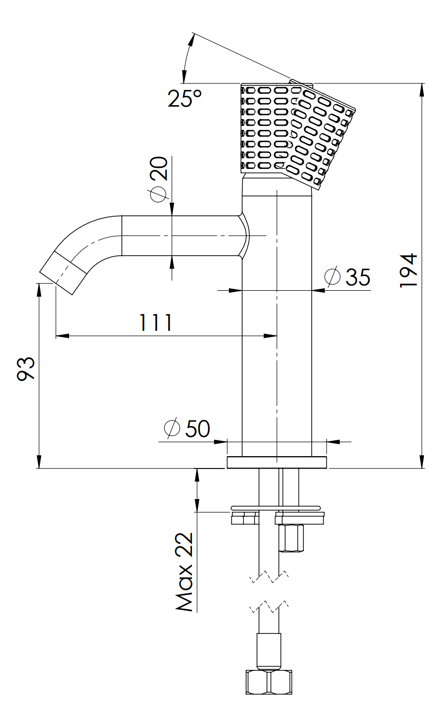 Смеситель для раковины Remer Celebrity CEC12NO, черный матовый
