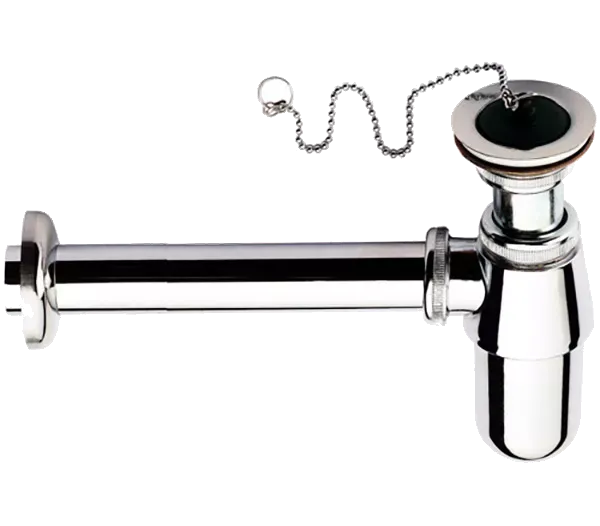 Сифон для раковины zamak 1 1/4" с выпуском cr хром remer