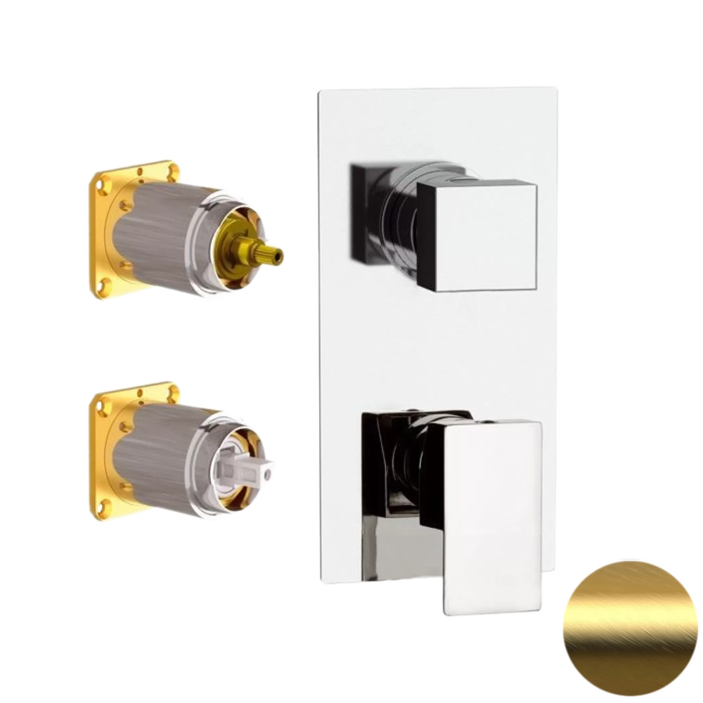 Смеситель для душа Daniel Skyline SK612D3KBDP, золото брашированное
