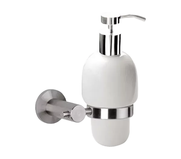 Дозатор для жидкого мыла настенный керамика minimal inox ss нержавеющая сталь remer