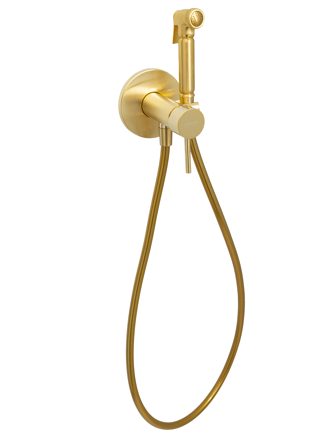 Гигиенический душ со смесителем Mariani Next B22185NXW, золото брашированное